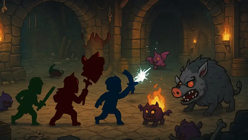 Скриншот из Lost Castle 2 с кооперативным прохождением и элементами roguelike.