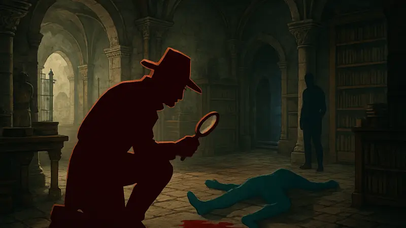 Квест Красные чернила в Crimson Desert, детективная сцена