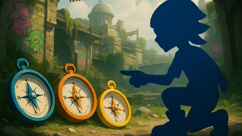 Компасы в Splatoon Raiders: как найти и использовать синие, оранжевые, желтые компасы в игре.