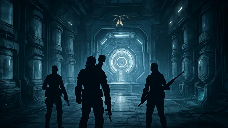 Игроки исследуют криоархив в игре Marathon, футуристическая локация с элементами рейда.