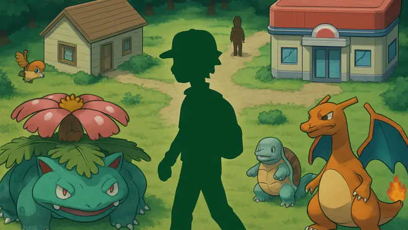 Покемоны из Pokemon FireRed и LeafGreen, скриншот геймплея с персонажами Канто