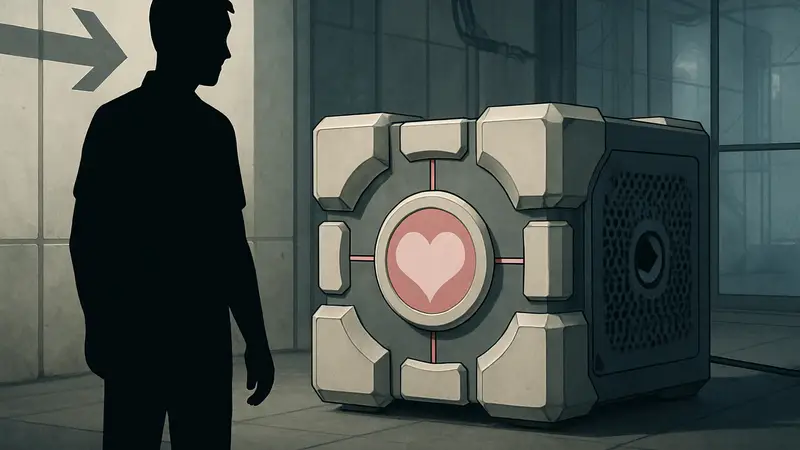 Кастомный корпус Steam Machine в виде Companion Cube из Portal