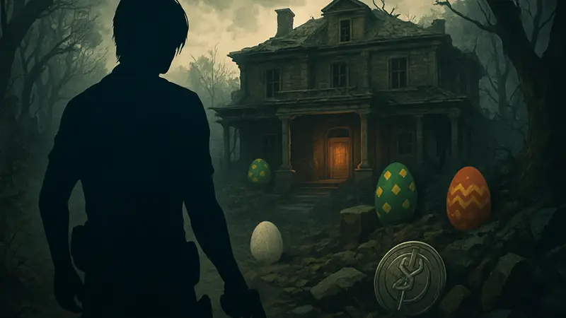 Логотип Resident Evil Requiem, Леон Кеннеди, скрытые предметы, пасхалки в игре