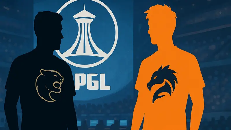 Киберспортивные команды FURIA и Spirit на фоне логотипа PGL Астана