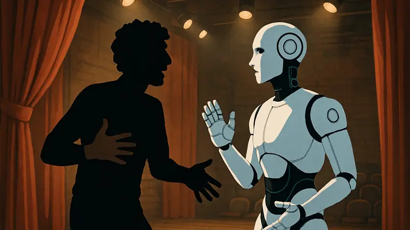 Актёр импровизации взаимодействует с ИИ, обучая его человеческим эмоциям и реакциям.