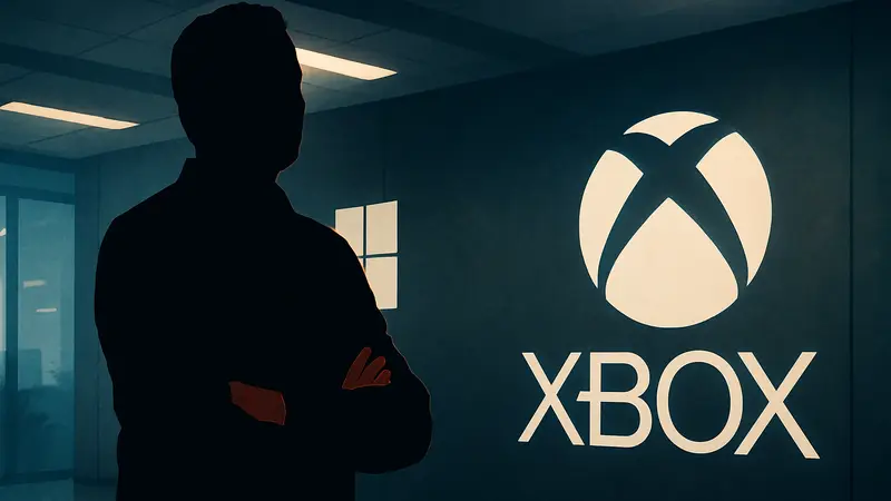 Фил Спенсер, глава Xbox, на фоне логотипа Microsoft Gaming