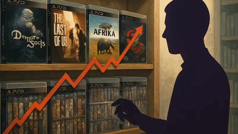 Редкие игры для PlayStation 3 на полке, демонстрирующие рост цен из-за ажиотажа коллекционеров.