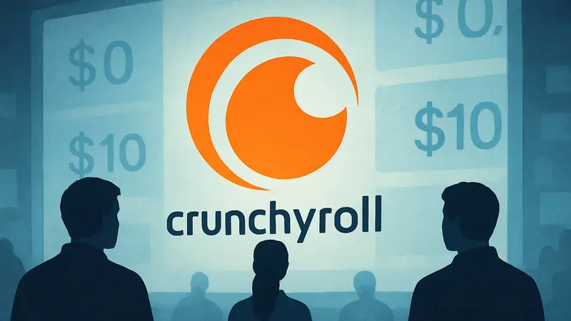 Логотип Crunchyroll на фоне цен на подписки