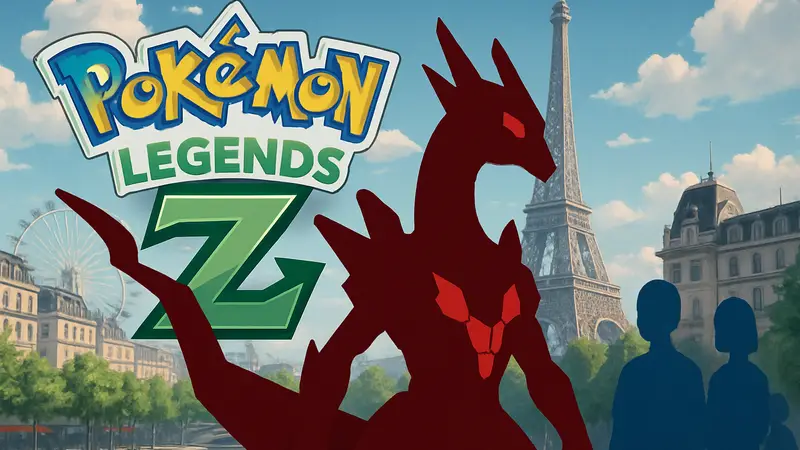 Логотип Pokemon Legends Z-A с покемоном на переднем плане