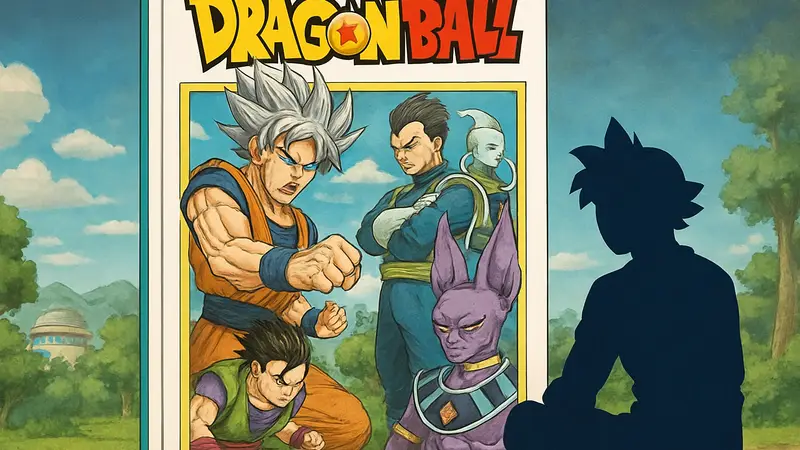 Обложка манги Dragon Ball Super с персонажами, символизирующая продолжение хиатуса