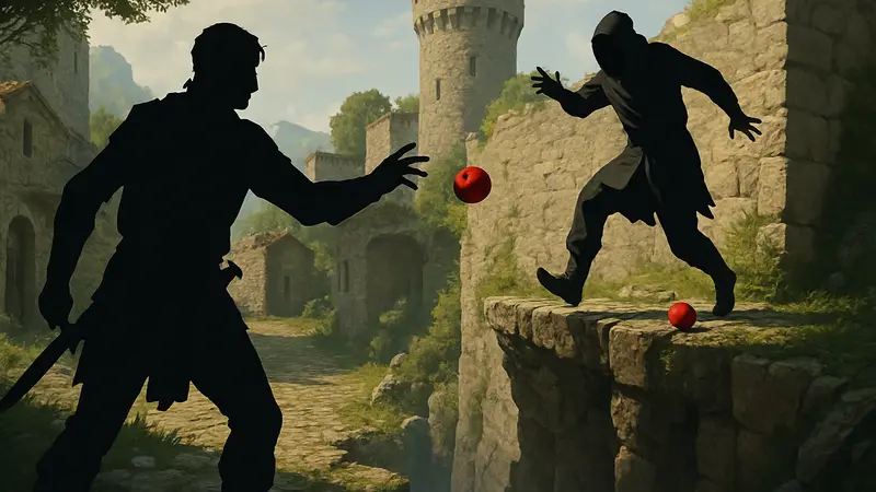 Игроки Crimson Desert используют яблоки для убийства NPC, бросая их в опасные места.