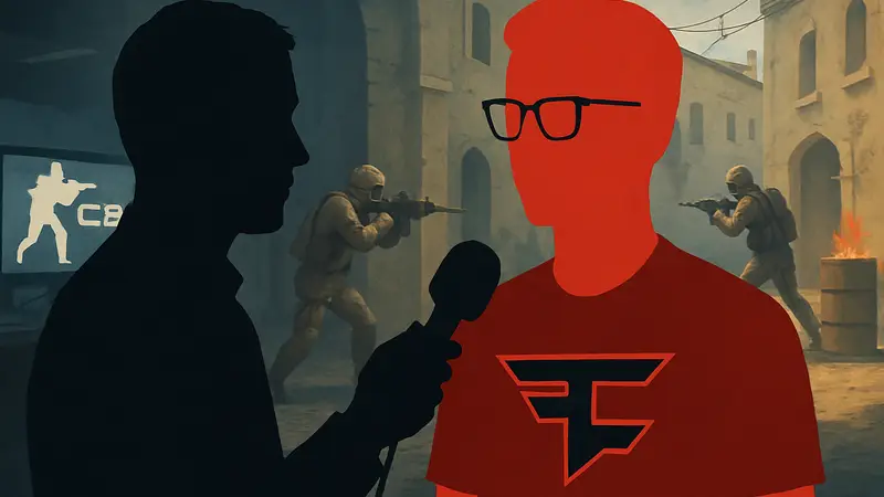 Киберспортсмен ropz, игрок FaZe Clan, дает интервью о Counter-Strike 2 и целях команды.