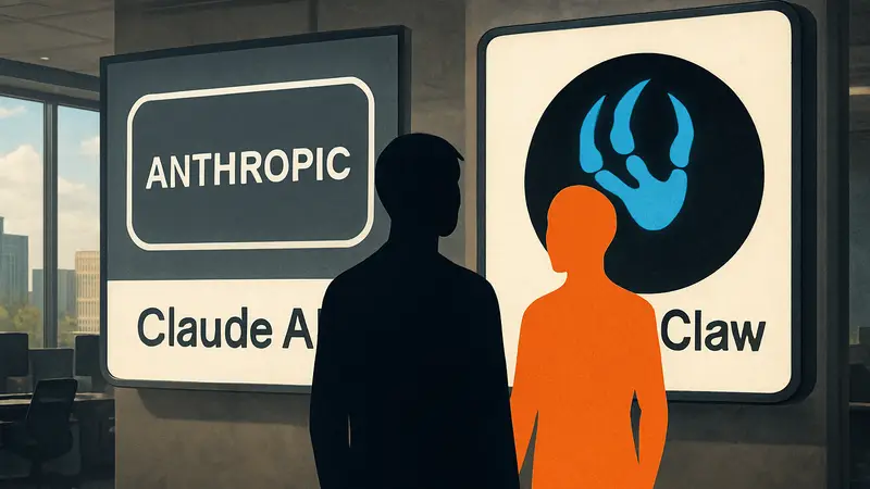 Логотипы Anthropic Claude AI и OpenClaw, символизирующие изменения в условиях подписки