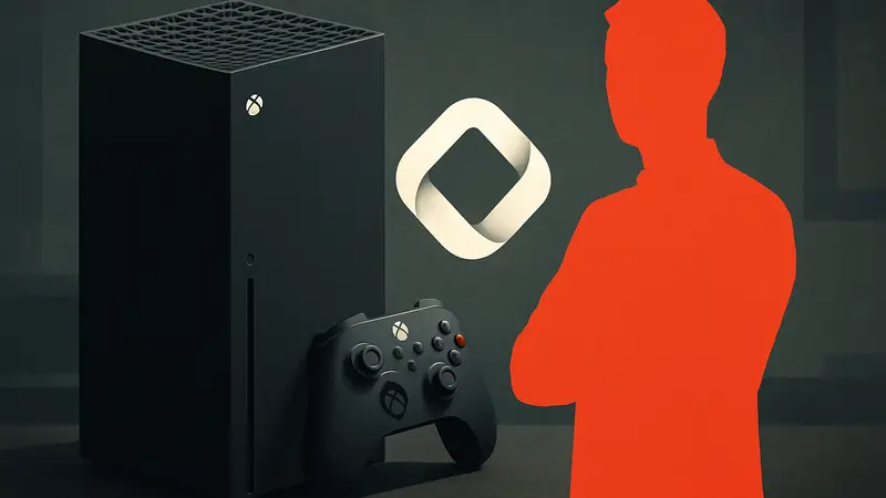 Логотип Microsoft Copilot на фоне консоли Xbox Series X, символизирующий отмену интеграции и разработки.