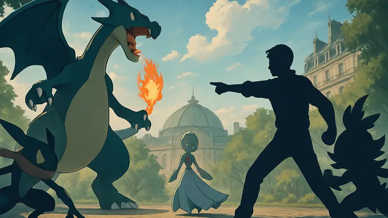 Pokemon Legends Z-A: изображение покемонов в битве, символизирующее новый рейтинговый сезон.