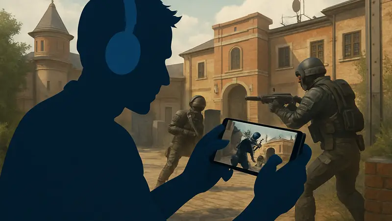 Kudos, стример Rainbow Six Siege, играет в Rainbow Six Mobile на телефоне