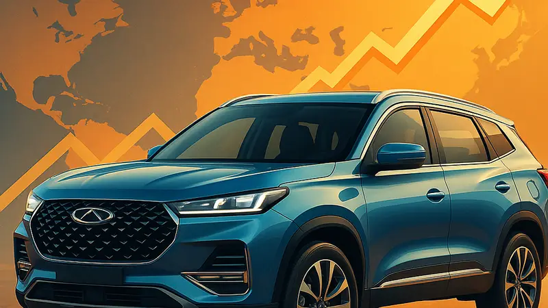 Автомобиль Chery Tiggo, символизирующий успех бренда на мировом рынке SUV в 2025 году.