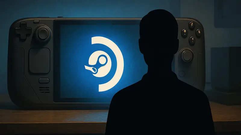 Логотип Steam Deck на фоне консоли, символизирующий Steam Machine и Steam Frame верификацию.