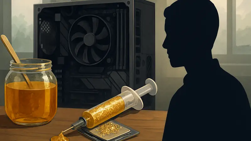 Изображение съедобной термопасты с золотом и медом