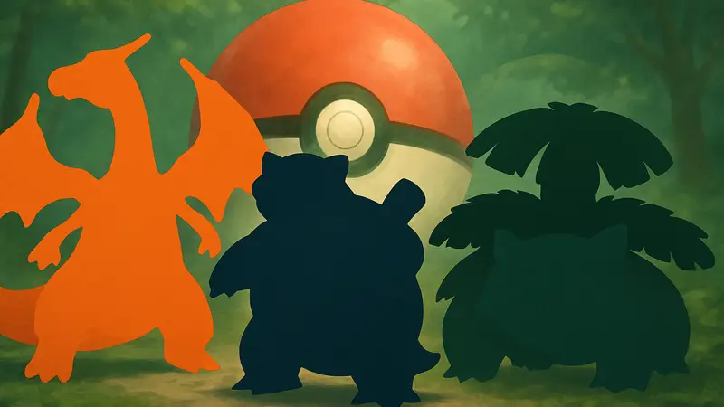 Изображения Чаризарда, Бластойза и Венузавра на фоне покеболов в Pokemon FireRed & LeafGreen.