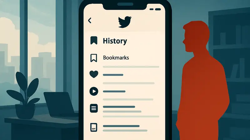 Интерфейс новой вкладки "История" в приложении социальной сети X
