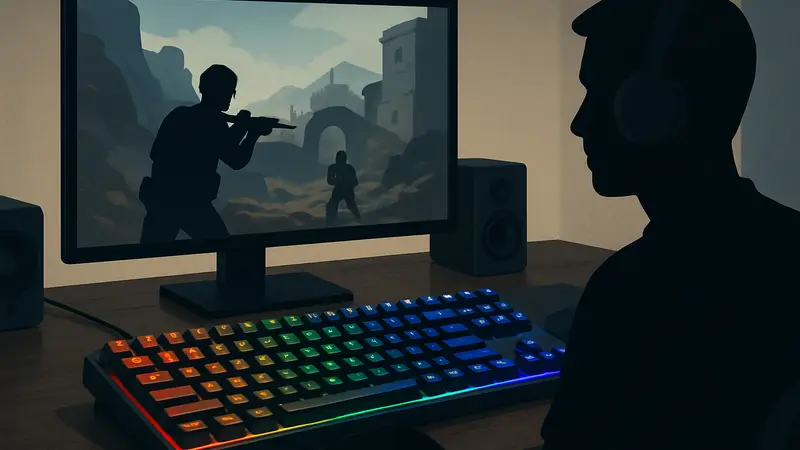 Игровая клавиатура Cherry XTRFY K5 Pro TMR Compact на столе.