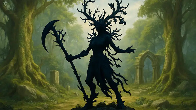 Красивая миниатюра Хранительницы Рощи из Warhammer Age of Sigmar