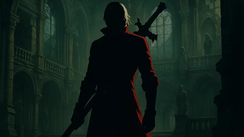 Изображение Данте, главного героя Devil May Cry, в его классическом образе