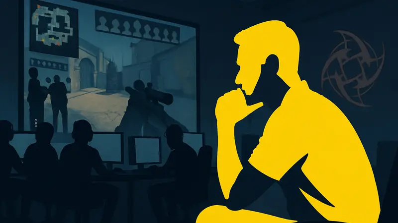 Тренер Xizt из киберспортивной команды NIP анализирует поражения на Major квалификации.