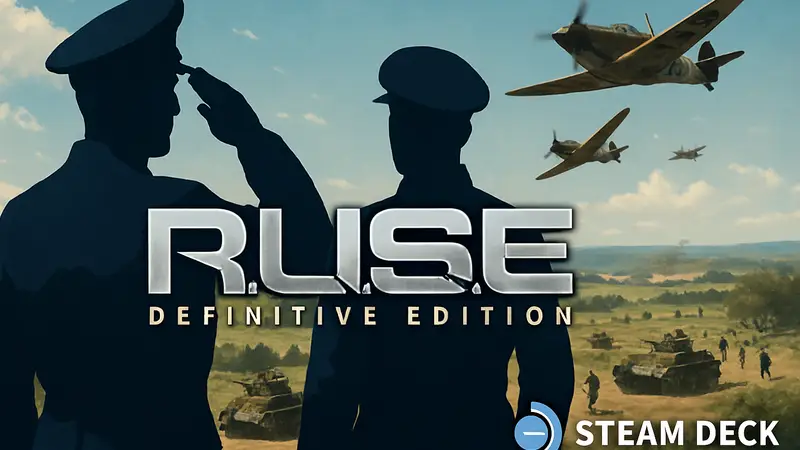 Изображение обложки или геймплея R.U.S.E. Definitive Edition со значком Steam Deck.
