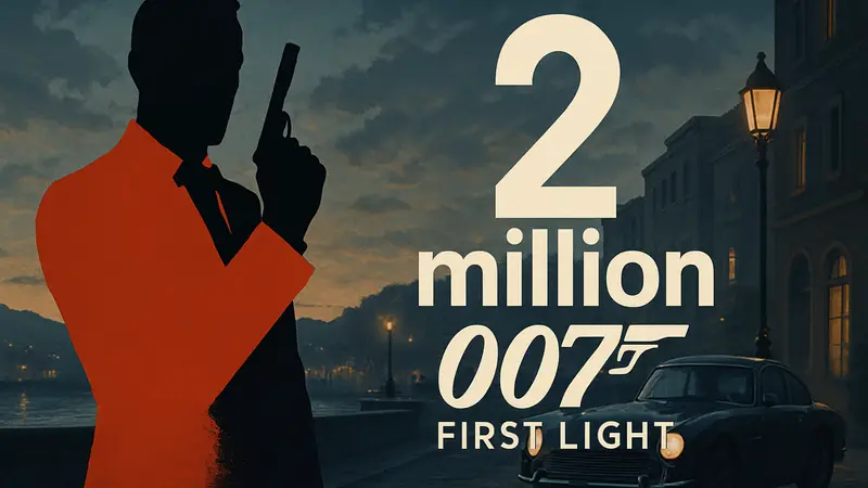 Обложка игры 007 First Light, Джеймс Бонд, цифра 2 миллиона, проданные копии