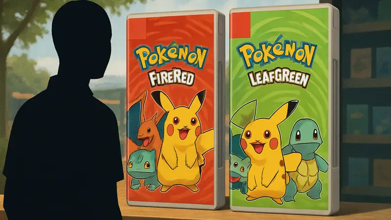Обложка игр Pokémon FireRed и LeafGreen для Nintendo Switch с Пикачу и стартовиками