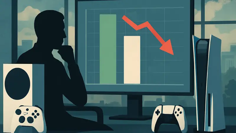 График сравнения продаж игровых консолей Xbox Series и PlayStation 5 за май