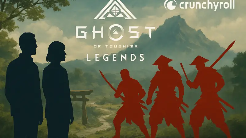 Логотип аниме по Ghost of Tsushima: Legends, персонажи и создатели сериала от Crunchyroll