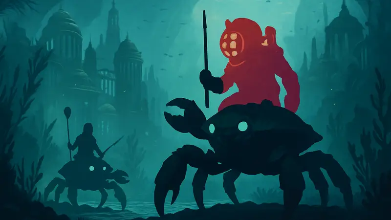 Подводный стратегический рогалик Tides of Tethys, с юнитами на крабах.