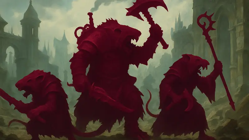 Миниатюры Скавенов из Warhammer Age of Sigmar: Сникч, Трот Нечистый, Икит Клешня. Вернутся в продажу.
