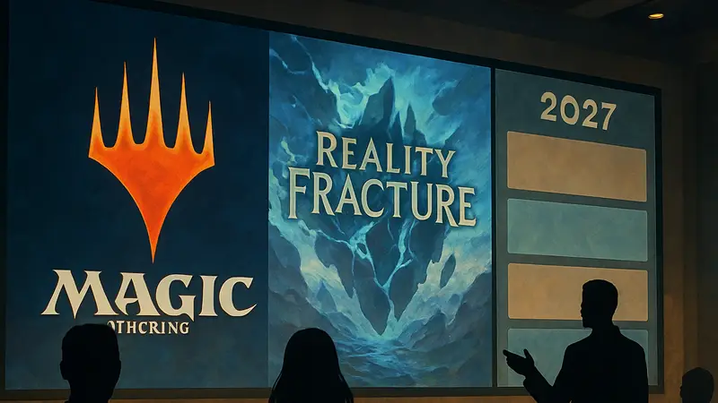 Логотип Magic The Gathering, анонс сета Reality Fracture, план релизов 2027