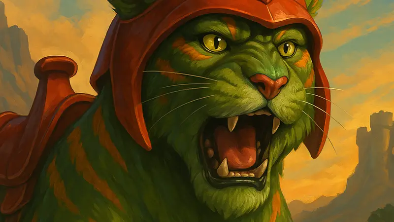 Боевой Кот из фильма Masters of the Universe, предположительно способный говорить.