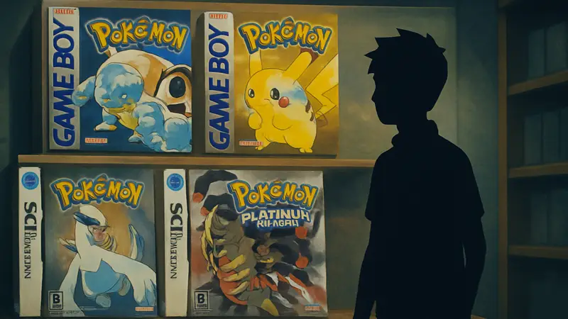 Изображение обложек пяти классических игр Pokémon, признанных шедеврами игровой индустрии для Game Boy и DS