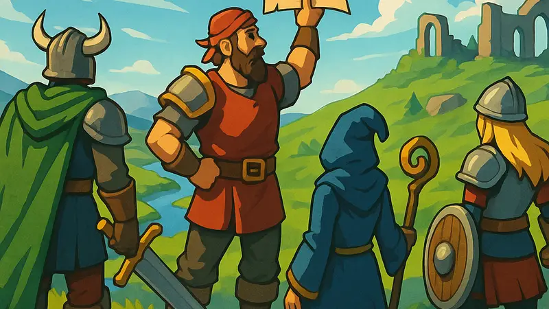 Иллюстрация персонажей из Old School RuneScape, готовящихся к новому приключению