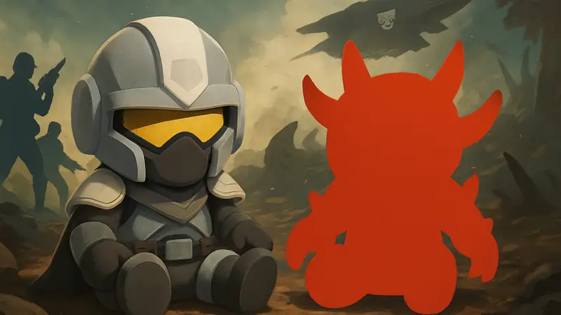 Плюшевые игрушки Адского Десантника и Громилы из игры Helldivers 2 от YouTooz.