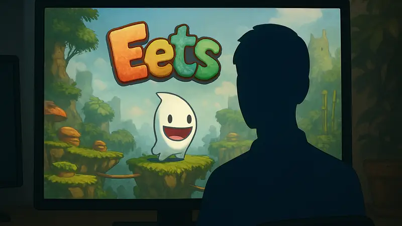 Обложка игры Eets в Steam, с упоминанием бесплатной раздачи