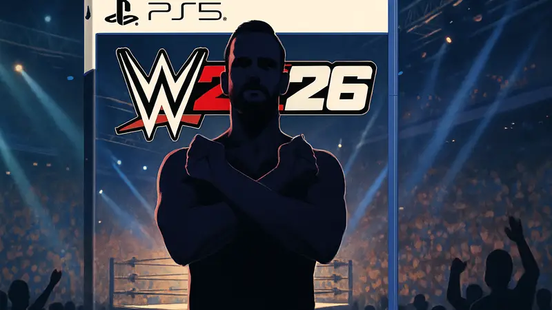 Изображение CM Punk на обложке игры WWE 2K26 для PS5