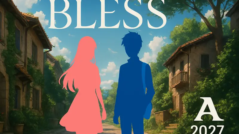 Постер аниме Bless или арт по манге Bless с логотипом A-1 Pictures и датой 2027 год