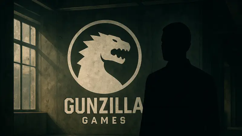 Логотип Gunzilla Games на темном фоне, символизирующий компанию и текущую ситуацию.