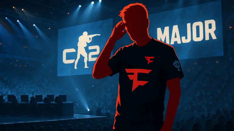 Киберспортсмен ropz из FaZe Clan на сцене турнира CS2 Major