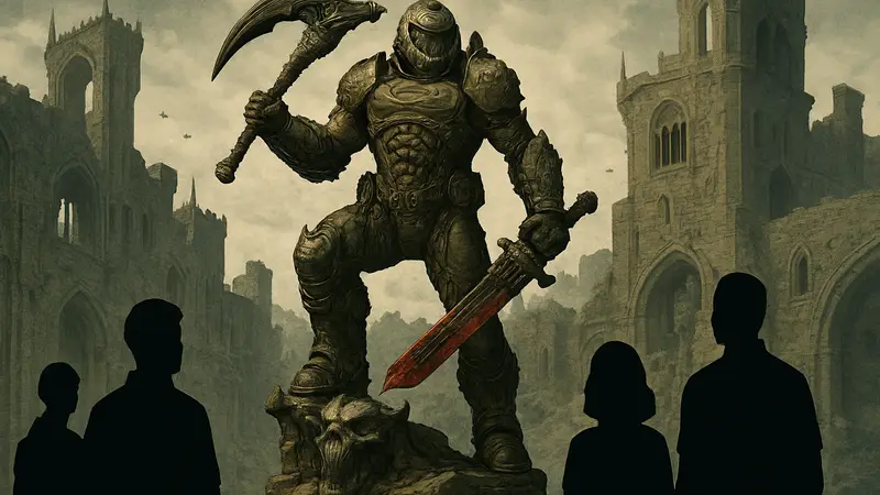 Коллекционная статуя Палача Рока из игры DOOM: The Dark Ages от Dark Horse Direct