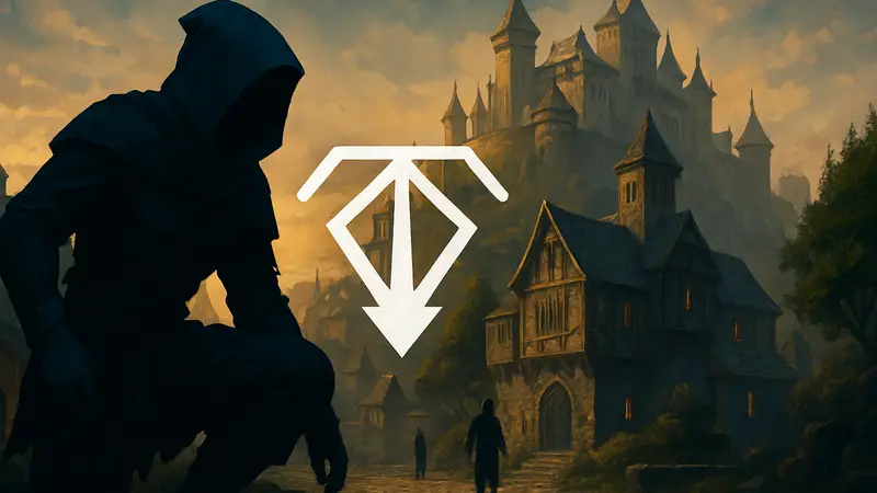 Логотип The Elder Scrolls Online с символом Гильдии воров