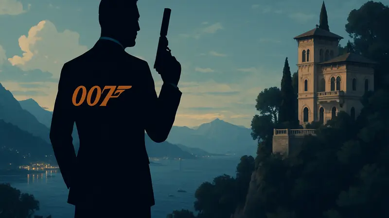 Агент 007 в шпионском боевике 007 First Light на фоне пейзажа
