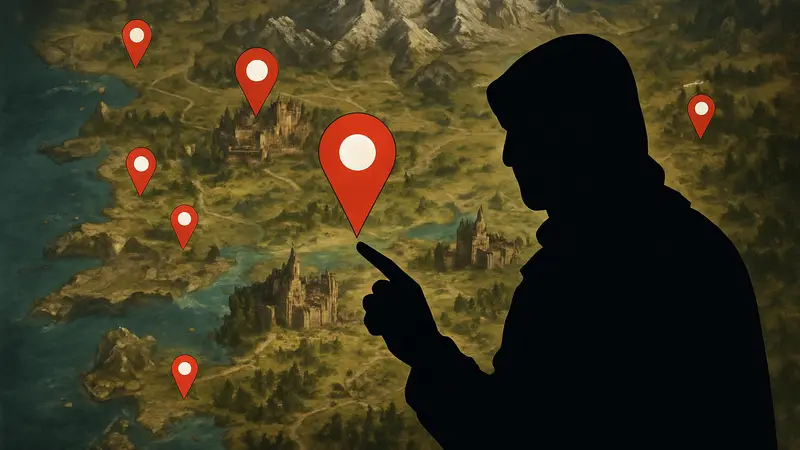 Интерактивная карта локации Абисс из игры Crimson Desert с метками.